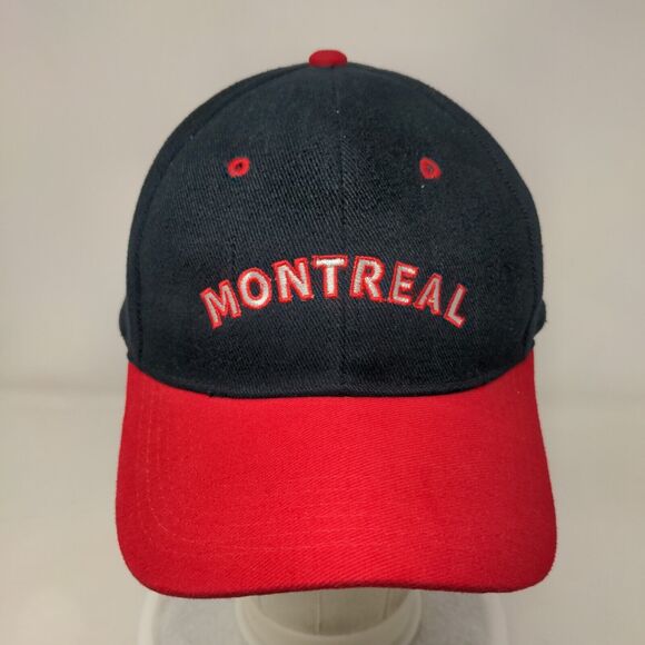 Montreal Strapback Hat Multi One Size Embroidered Colorblock Unique - Picture 2 of 7